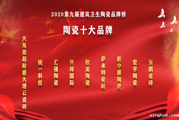 2020中国十大瓷砖品牌排行榜